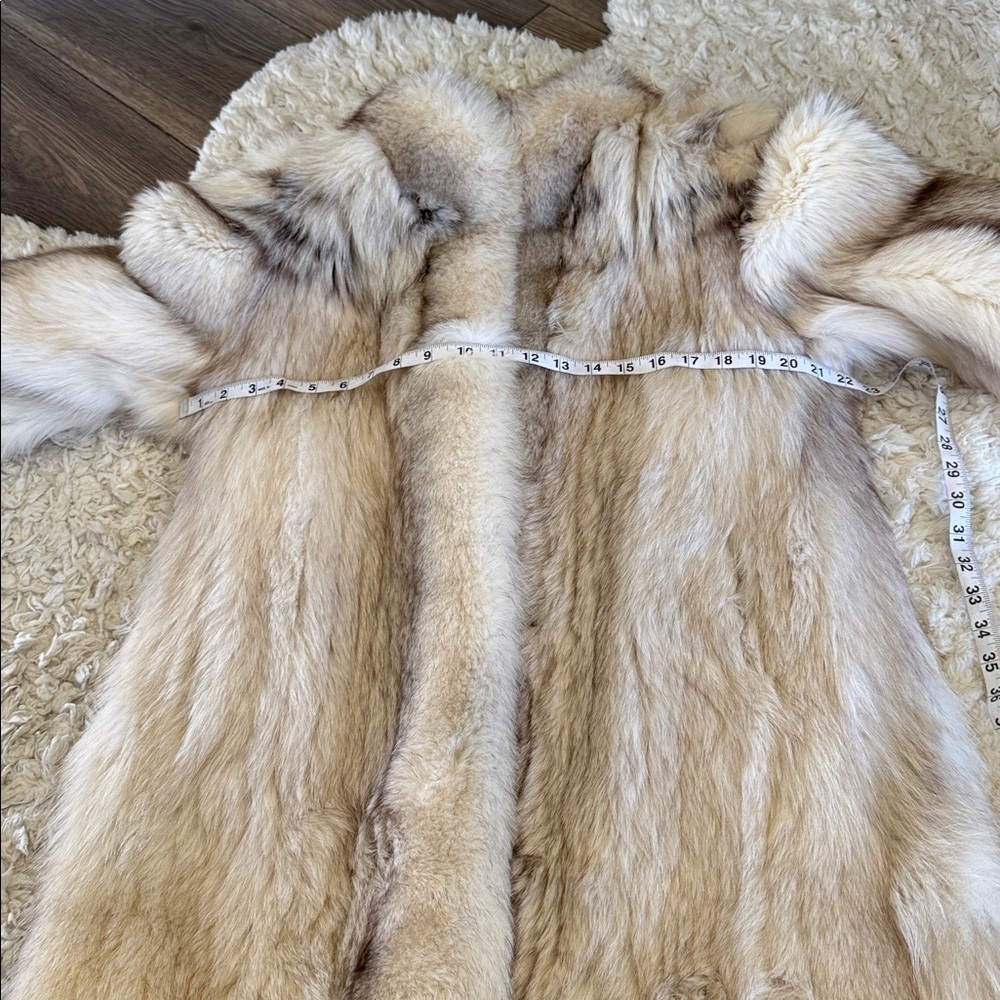 Genuine LUXURY Arctic White Fox Fur Coat Real Full Pelt Canadian custom made
